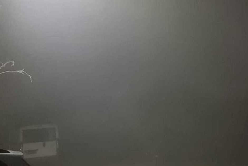 Πυκνή ομίχλη και περιορισμένη ορατότητα