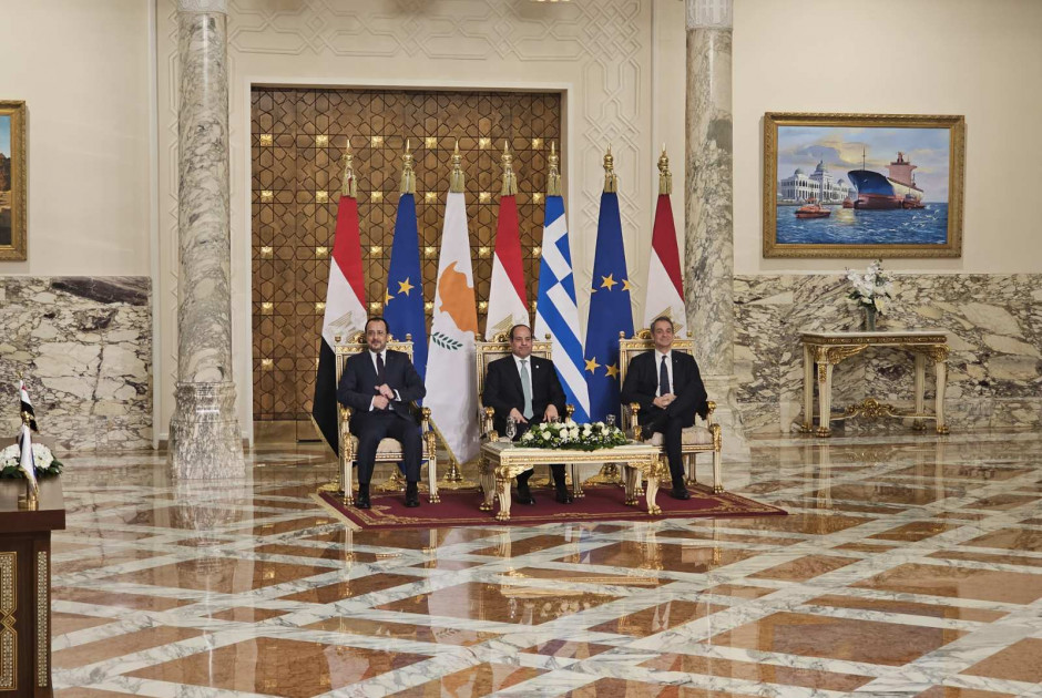 Τριμερής: Τι συμφώνησαν Χριστοδουλίδης-Μητσοτάκης-αλ Σίσι