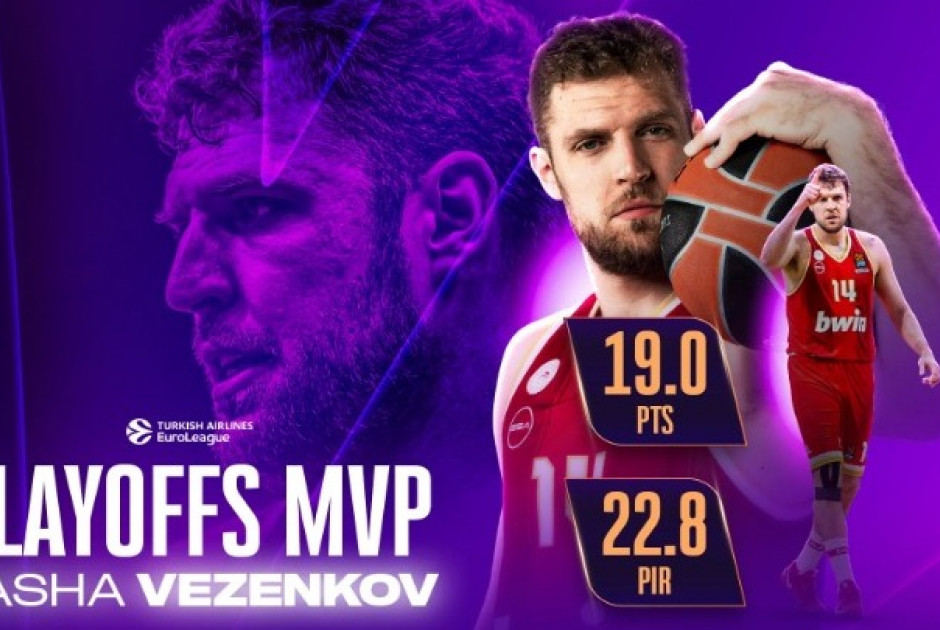 Ο Σάσα Βεζένκοφ πρώτος MVP των πλέι οφ της Euroleague στην Ιστορία