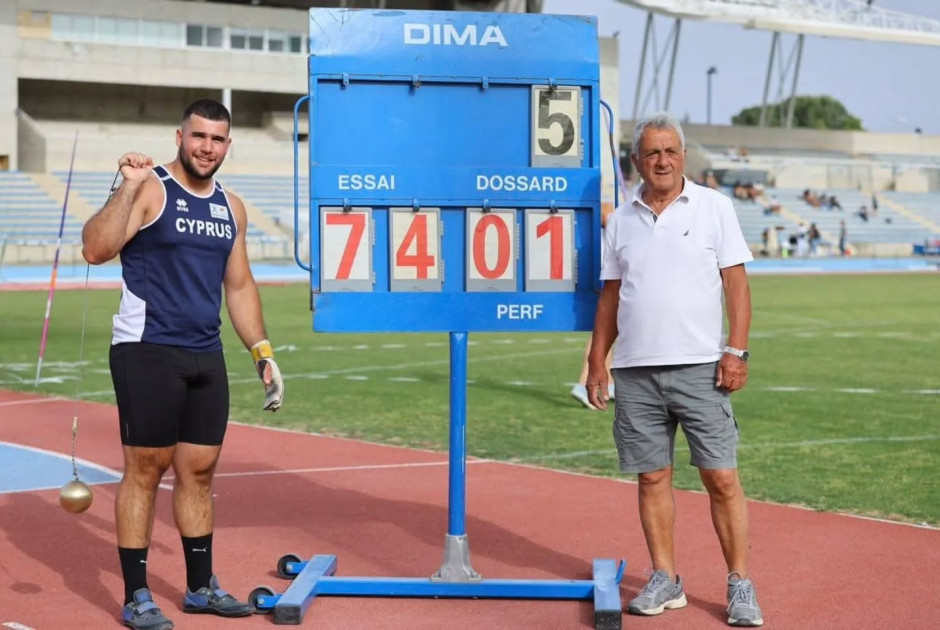 Παγκύπριο ρεκόρ Κ23 στη σφυροβολία για τον Ιωσήφ Κεσίδη