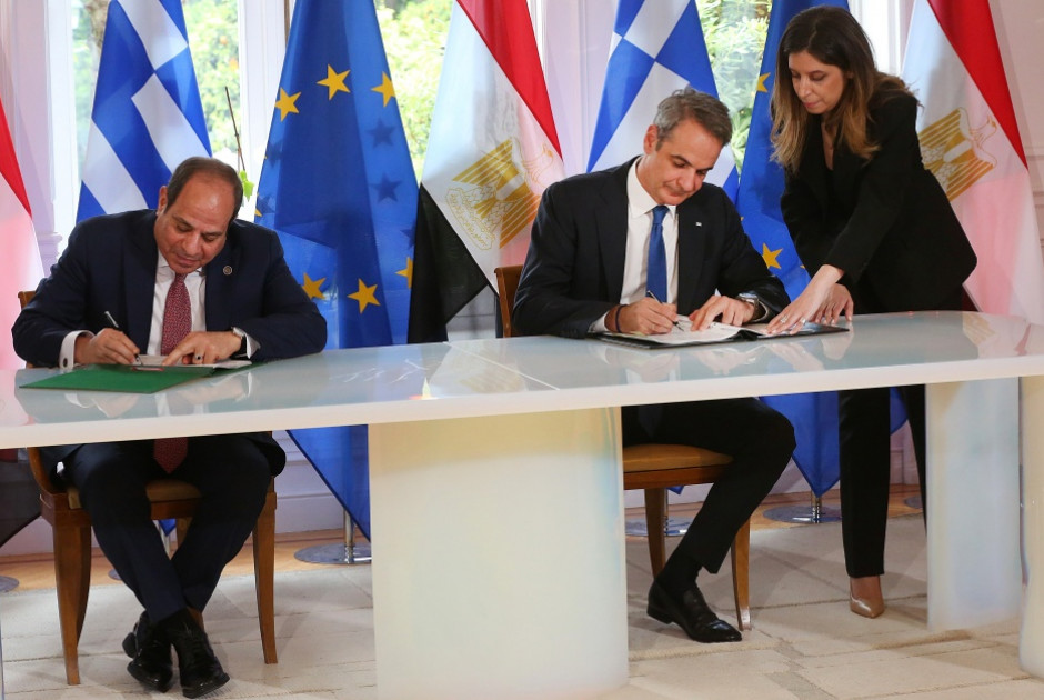 Μητσοτάκης και Αλ Σίσι υπέγραψαν διακήρυξη για την εταιρική στρατηγική σχέση Ελλάδας
