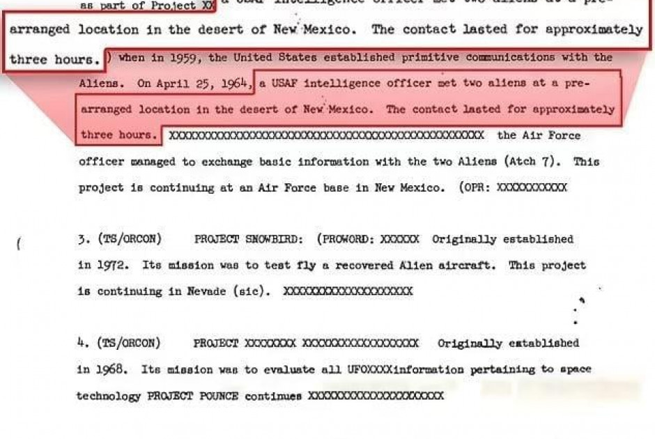 Η CIA μιλά για συνάντηση με εξωγήινη φυλή και το FBI την ακυρώνει