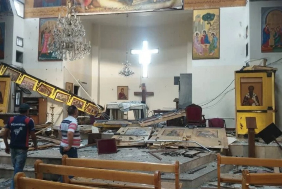 Σφοδρή έκρηξη σε εκκλησία στη Δαμασκό