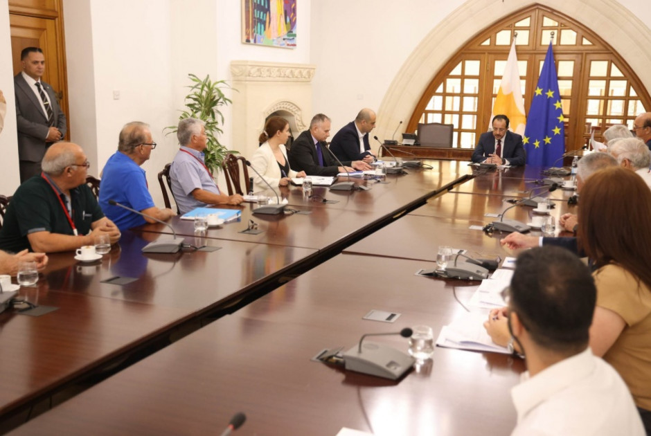 ΠτΔ: Δέχθηκε στο Προεδρικό την Παγκύπρια Οργάνωση Αποκαταστάσεως Παθόντων και Αναπήρων Πολέμου