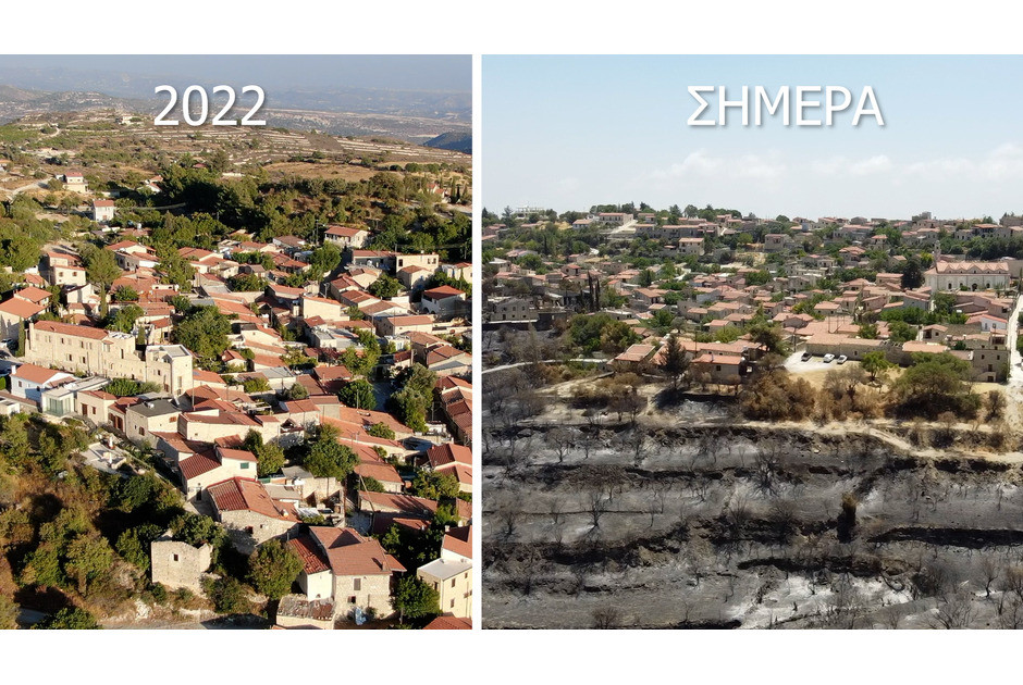 Η Λόφου πριν και μετά την καταστροφή – Αποκαρδιωτικές εικόνες από ψηλά (Βίντεο)