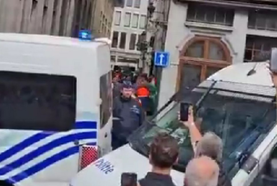 ΒΙΝΤΕΟ: Οι οπαδοί της ΑΕΚ πιάστηκαν με την αστυνομία στο Βέλγιο