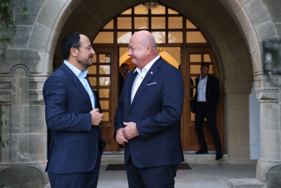 Τον Αυστριακό Καγκελάριο υποδέχθηκε στο Προεδρικό ο Πρόεδρος Χριστοδουλίδης