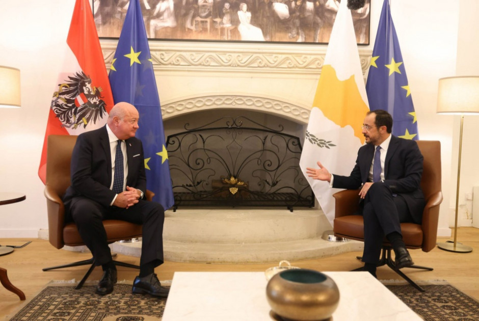 Για τις πολύ καλές σχέσεις Κύπρου – Αυστρίας και για εμβάθυνση αυτών μίλησαν ΠτΔ και Καγκελάριος Στό