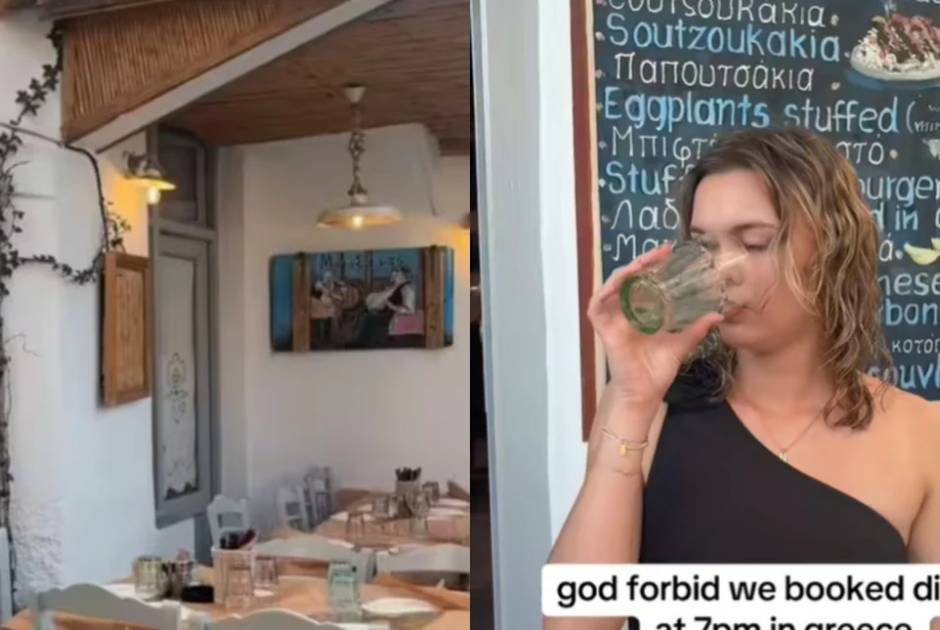 Viral βίντεο: Τουρίστες αναρωτιούνται γιατί οι ταβέρνες στην Ελλάδα είναι άδειες στις 19:00