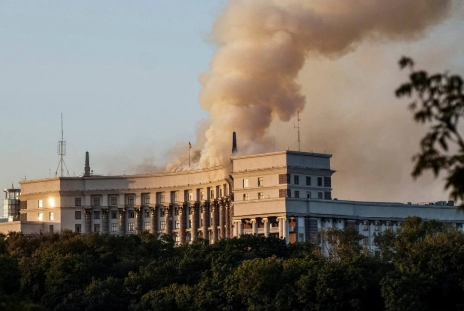Οι Ρώσοι έπληξαν την έδρα της ουκρανικής Κυβέρνησης στο Κίεβο για πρώτη φορά