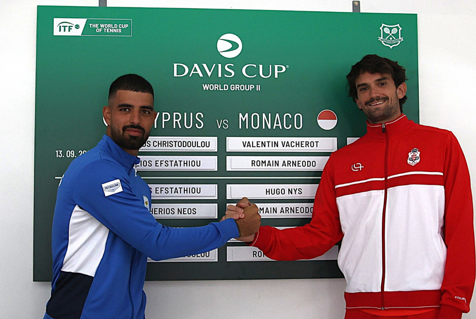 Davis Cup : Με στόχο μια ιστορική επιτυχία, η Κύπρος υποδέχεται το Μονακό στο World Group II (ΦΩΤΟΣ)