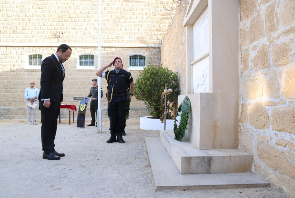 Ο Πρόεδρος Χριστοδουλίδης τίμησε τους ήρωες της Κυπριακής Ανεξαρτησίας