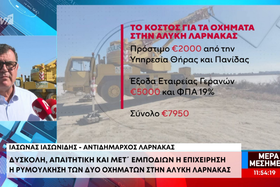 Η… λυπητερή για την απομάκρυνση των οχημάτων στην αλυκή