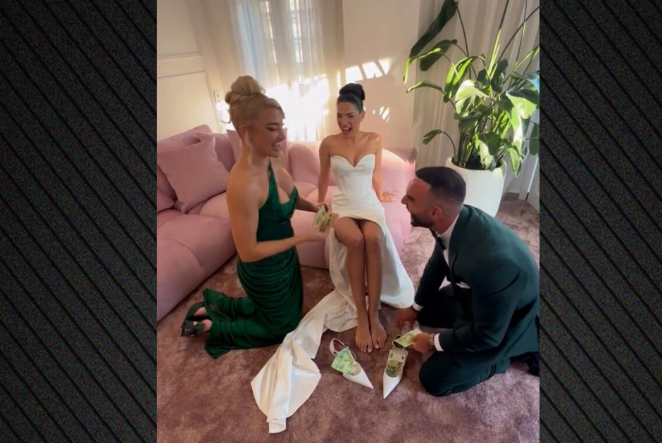 Τούνη: Πάντρεψε την κολλητή της – Έβαλε πολλά 100ευρα στα παπούτσια της νύφης