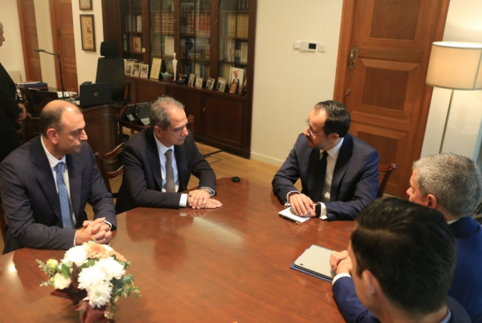 Ο Υπ. Ενέργειας του Λιβάνου στο Προεδρικό - Εξέφρασε ενδιαφέρον για ηλεκτρική διασύνδεση