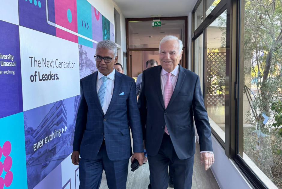 Επίσκεψη του Ύπατου Αρμοστή της Ινδίας στο Πανεπιστήμιο Λεμεσού