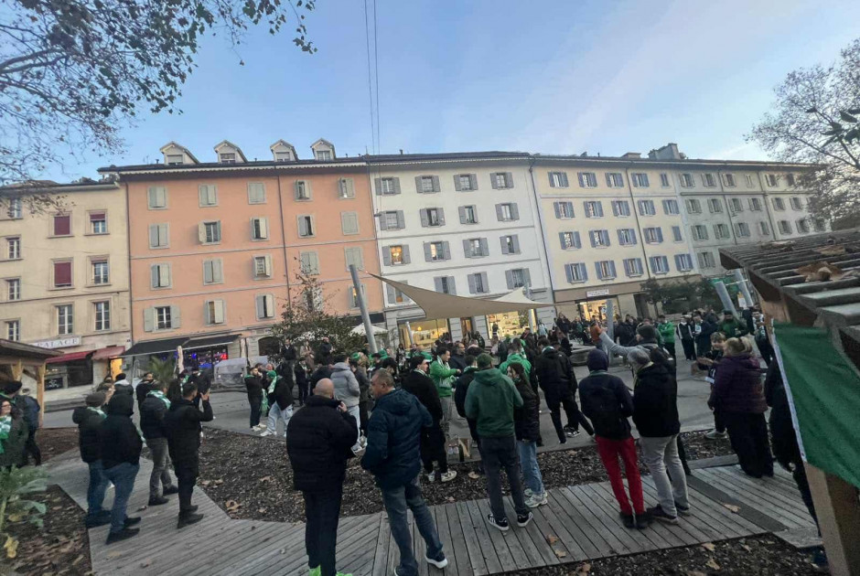 ΠΡΑΣΙΝΙΣΕ η Λωζάνη: Τρελό πάρτι από τους 550 φίλους της Ομόνοιας (ΒΙΝΤΕΟ)