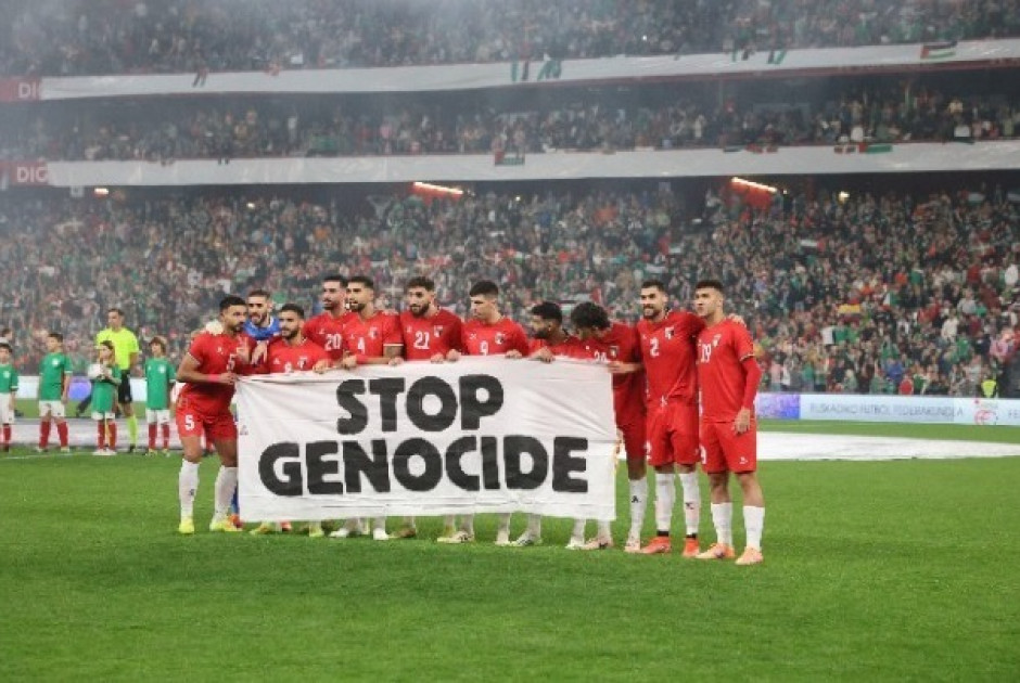 Οι Παλαιστίνιοι ποδοσφαιριστές έστειλαν μήνυμα ειρήνης από το Μπιλμπάο