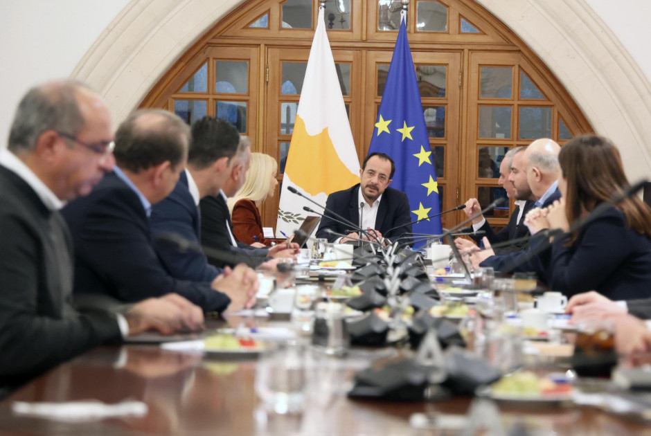 Ολοκληρώθηκε η συνεδρία του Εθνικού Συμβουλίου υπό τον Πρόεδρο Χριστοδουλίδη