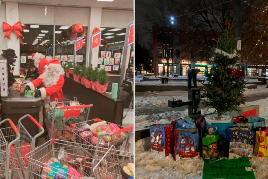 Άγιοι Βασίληδες και ξωτικά λήστεψαν σούπερ μάρκετ (ΒΙΝΤΕΟ)