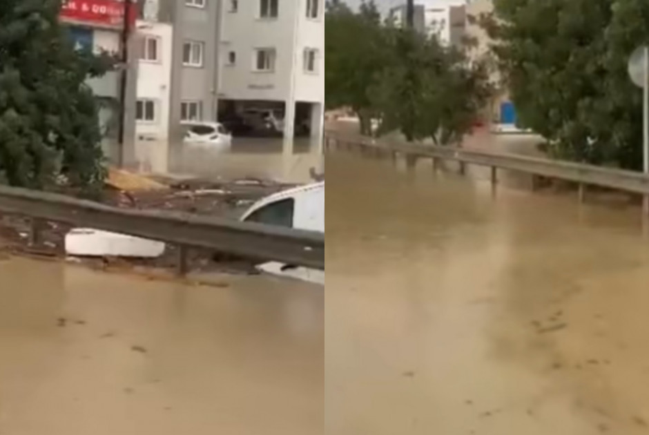 Στο έλεος της κακοκαιρίας τα Κατεχόμενα – Πλημμύρες και κατολισθήσεις (ΒΙΝΤΕΟ)