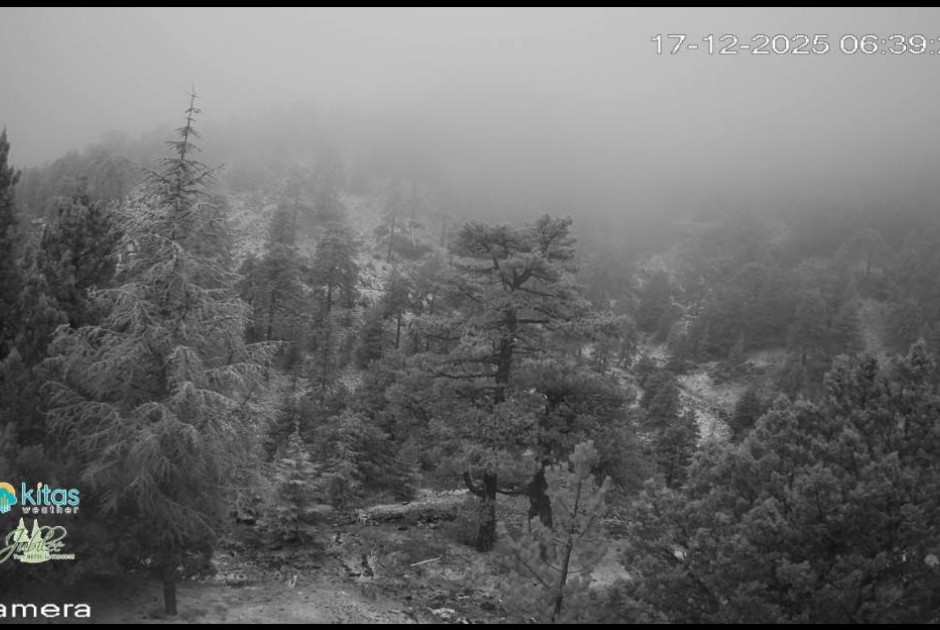 Λευκή μαγεία στο Τρόοδος – Το έστρωσε για τα καλά (ΦΩΤΟΣ)