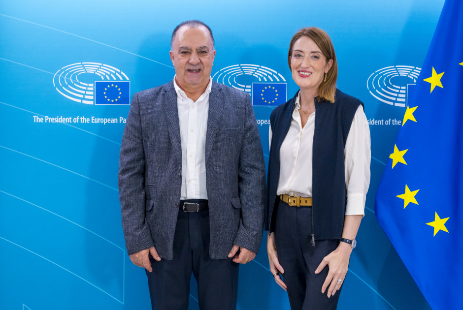 Συνάντηση Ευρωβουλευτή Γεωργίου με την Πρόεδρο του ΕΚ Ρ. Μέτσολα