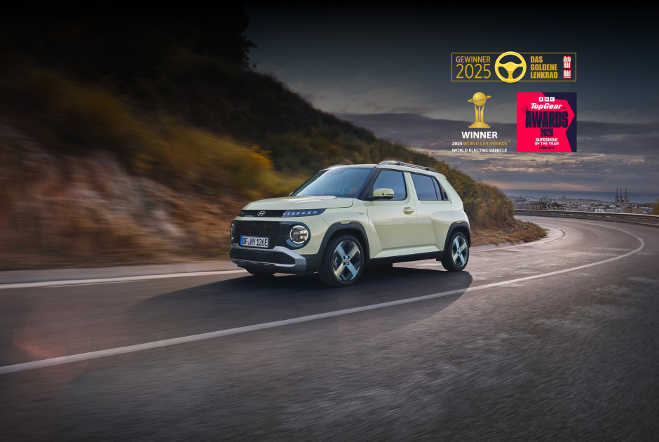 Τριπλή παγκόσμια αναγνώριση για το ηλεκτρικό Hyundai Inster!
