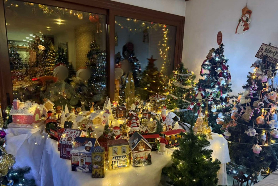 Μπήκαμε στο σπίτι στη Λευκωσία που έχει στολίσει... 24 χριστουγεννιάτικα δέντρα. Και είναι υπέροχο.