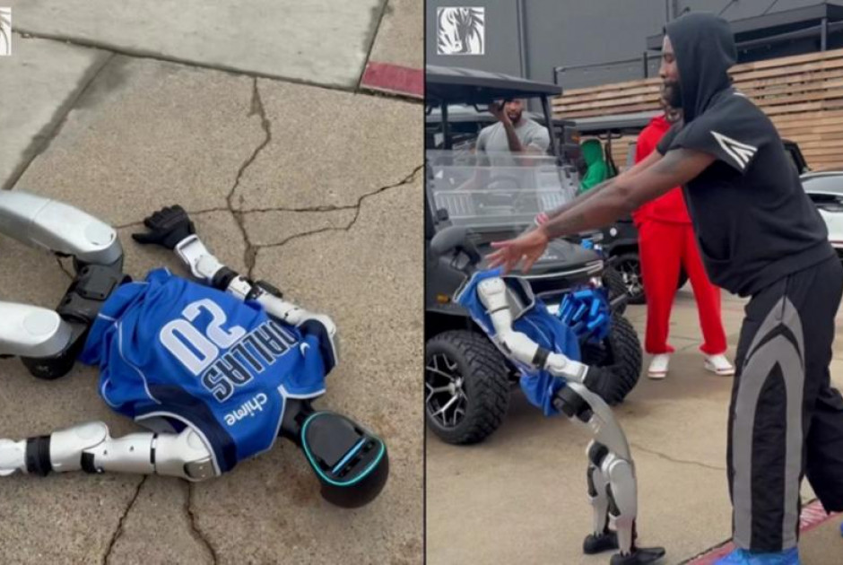 Δεν δυσκολεύτηκε: Ο Ίρβινγκ έβγαλε νοκ-άουτ ρομπότ μάχης με μία σπρωξιά!