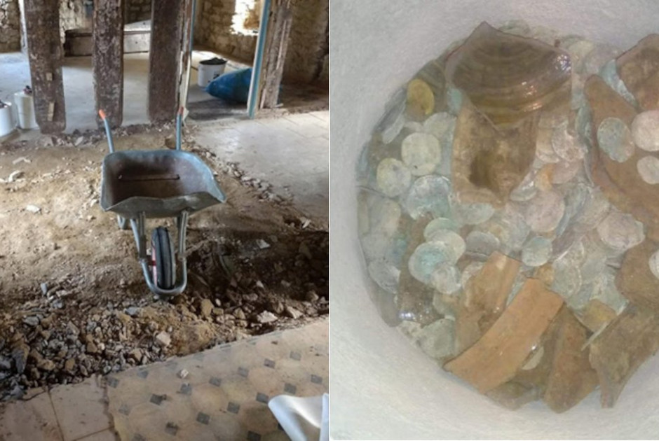 Ανακαίνιζαν την κουζίνα τους και βρήκαν θησαυρό του 17ου αιώνα κάτω από το πάτωμα
