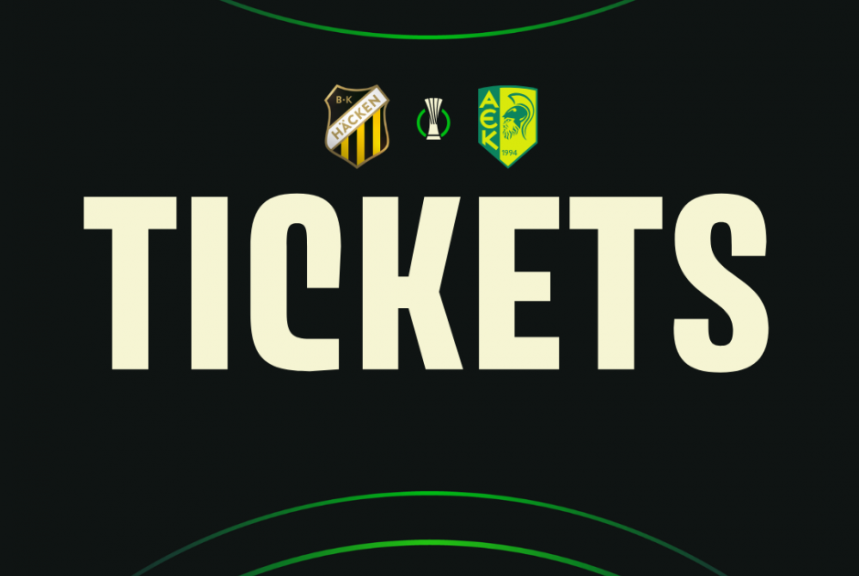 AEK: Υπενθύμιση για τα εισιτήρια του αγώνα με την BK Häcken