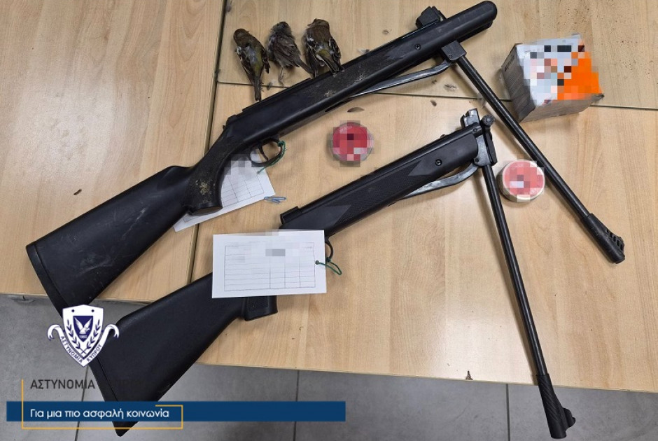 Στο φως υπόθεση λαθροθηρίας στη Λευκωσία: Από αεροβόλα όπλα μέχρι σκοτωμένα άγρια πτηνά και ναρκωτικ