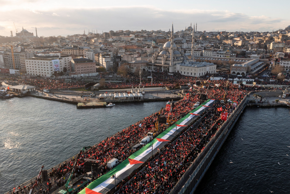 Μισό εκατομμύριο άνθρωποι διαδήλωσαν στην Κωνσταντινούπολη υπέρ της Παλαιστίνης