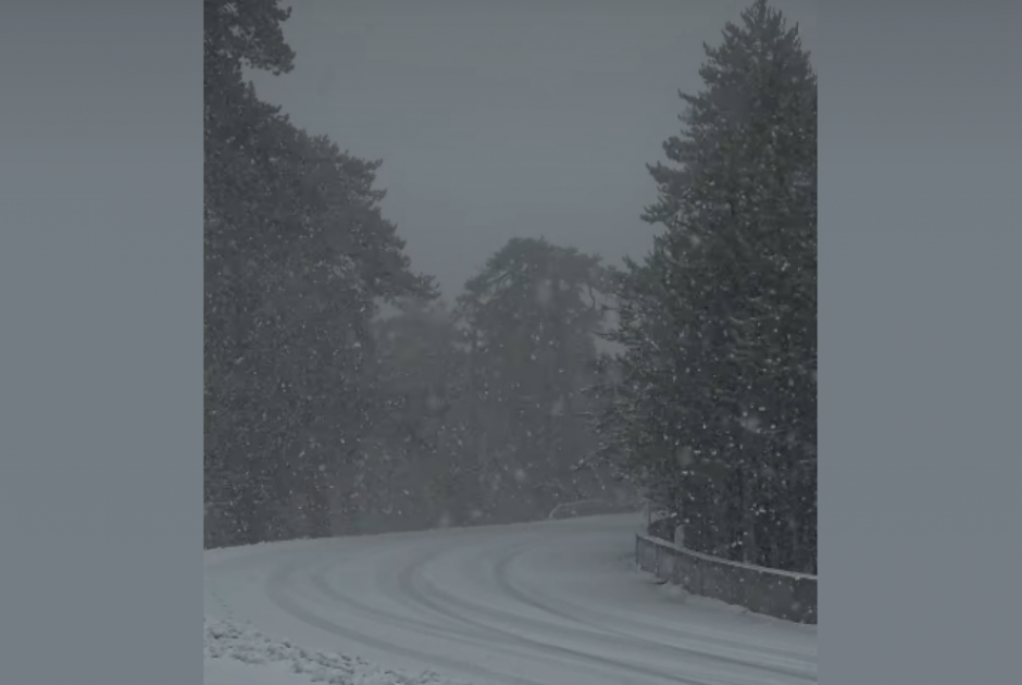 Συνεχής η χιονόπτωση στο Τρόοδος – Στο 31% η βροχόπτωση