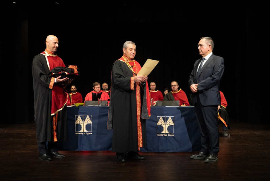Το Πανεπιστήμιο Κύπρου τίμησε τον Χρίστο Μυλωνόπουλο με τον τίτλο του Επίτιμου Διδάκτορα