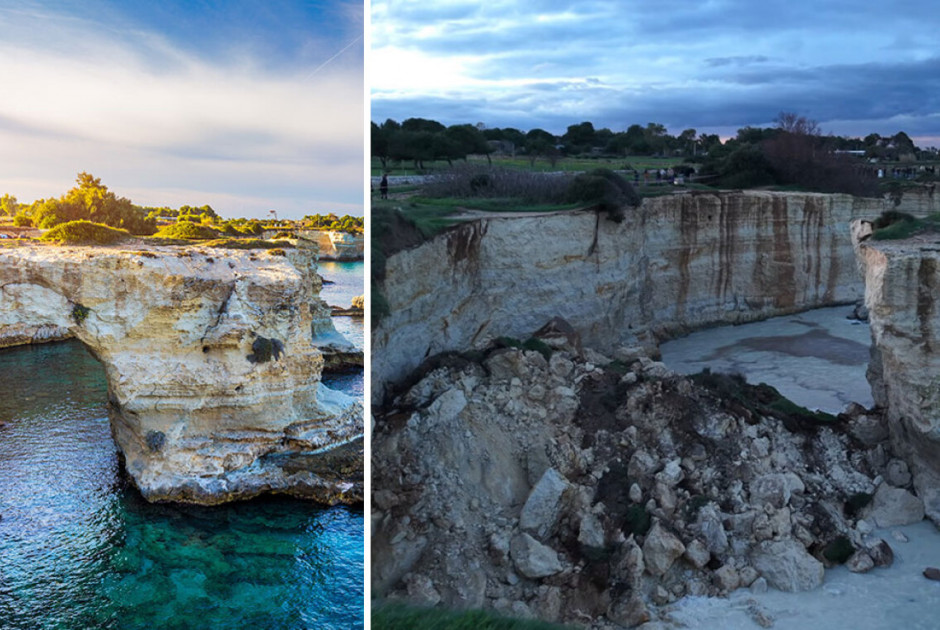 Κατέρρευσε η περίφημη «αψίδα των ερωτευμένων» ανήμερα του Αγίου Βαλεντίνου