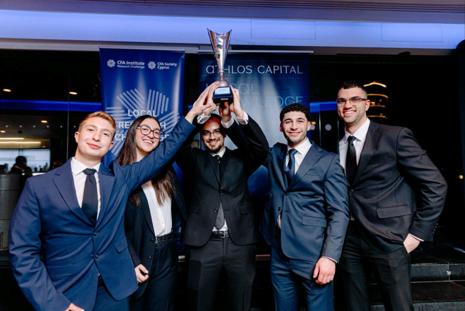 Φοιτητές του Τμήματος Λογιστικής και Χρηματοοικονομικής του Πανεπιστημίου Κύπρου στο κορυφαίο 4% παγκοσμίως στο CFA Research Challenge
