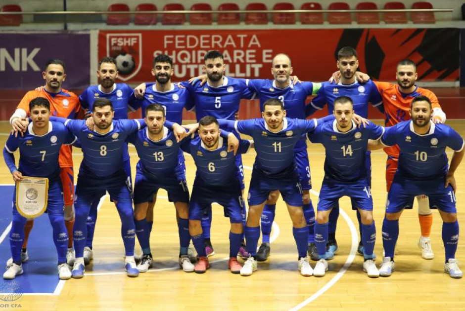 &Epsilon;&theta;&nu;&iota;&kappa;ή Futsal: &Beta;&alpha;&rho;&iota;ά ή&tau;&tau;&alpha; &alpha;&pi;ό &tau;&eta; &Lambda;&epsilon;&tau;&omicron;&nu;ί&alpha;