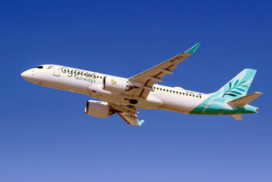 &Eta; Cyprus Airways &epsilon;&pi;&alpha;&nu;&epsilon;&kappa;&kappa;&iota;&nu;&epsilon;ί &tau;&iota;&sigmaf; &pi;&tau;ή&sigma;&epsilon;&iota;&sigmaf; &mu;&epsilon;&tau;&alpha;&xi;ύ &Tau;&epsilon;&lambda; &Alpha;&beta;ί&beta; &kappa;&alpha;&iota; &Kappa;ύ&pi;&rho;&omicron;&upsilon;