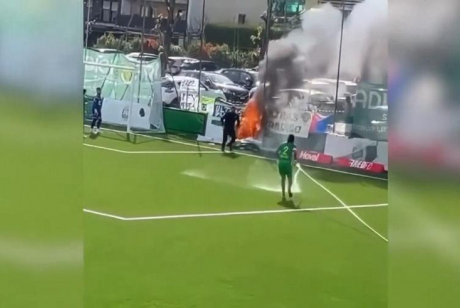 Σκελότο σε ρόλο… πυροσβέστη: Έσβησε φωτιά την ώρα του αγώνα στην Ελβετία